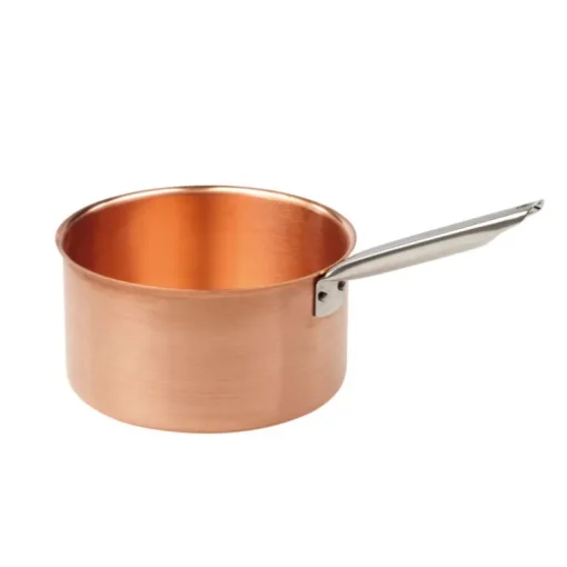 Poêlon à sucre cuivre queue froide inox bord verse-franc 20 cm