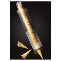 Porte-cornets à glace mural PMMA hauteur 56 cm