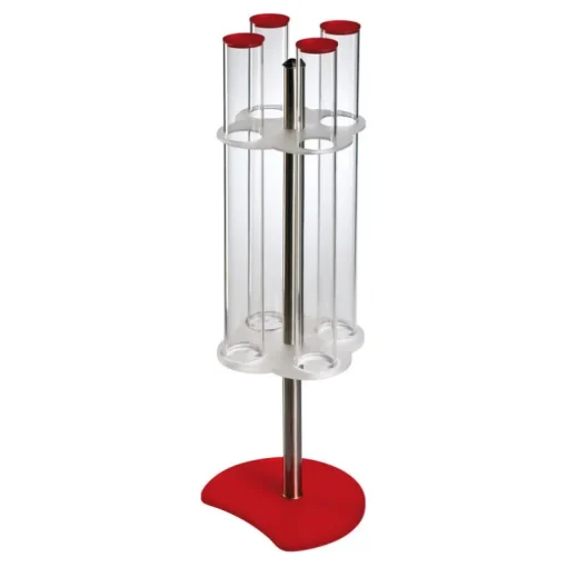 Porte-cornets à glace rotatif 4 tubes hauteur 76,5 cm