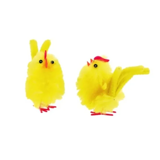 Poussin de pâques jaune à crête (x3)