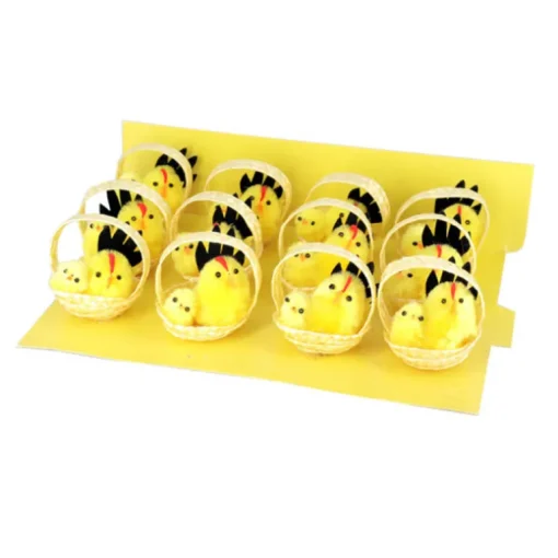 Poussins chenille plume noire (x12)