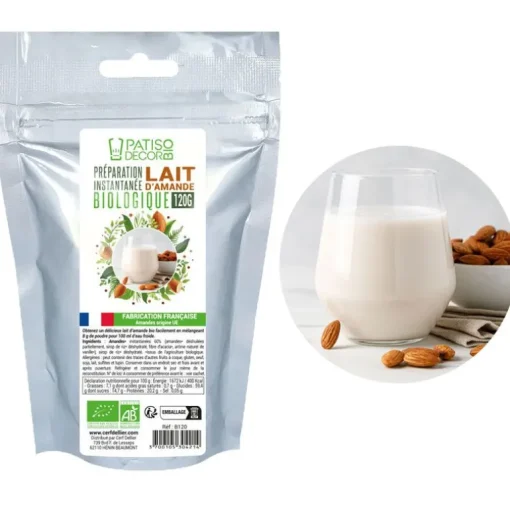 Préparation instantanée pour lait d'amande biologique 120 g - DDM 08/24