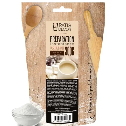 Préparation instantanée pour boisson saveur chocolat blanc - 300 g