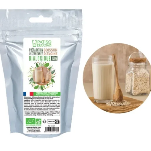 Préparation instantanée pour boisson avoine biologique 120 g - DDM 08/24