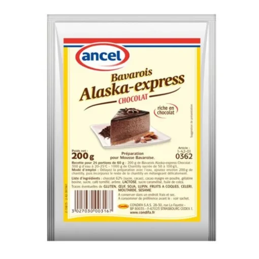 Préparation mousse bavaroise chocolat Alaska 200 g