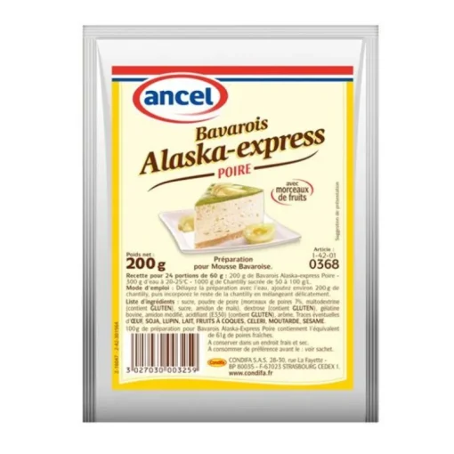 Préparation mousse bavaroise poire Alaska 200 g