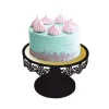 Présentoir gâteau noir broderie Ø 18 cm