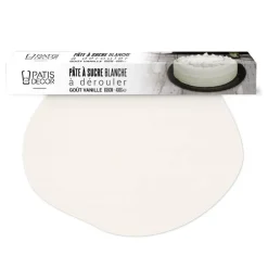 Pâte à sucre blanche étalée