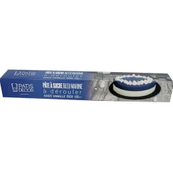 Pâte à sucre bleu marine étalée - DDM 06/24
