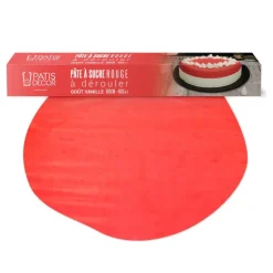 Pâte à sucre rouge étalée - DDM 06/24