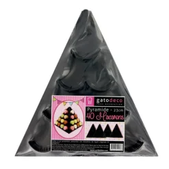 Pyramide à macarons noire