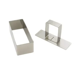 4 rectangles à pâtisserie + poussoir H 3 cm