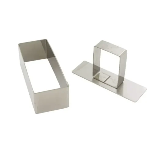 4 rectangles à pâtisserie + poussoir H 3 cm