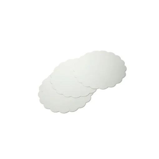 Rond carton festonné blanc (x250)