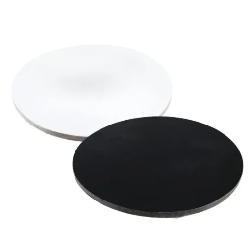 Ronds blancs et noirs Ø 26 cm (x5)