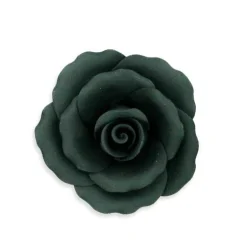Rose noire en pastillage 9 cm