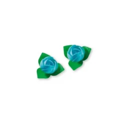 Roses bleues avec feuilles x10