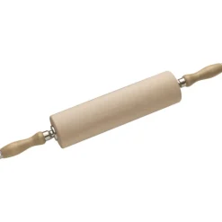 Rouleau à pâte avec poignées en hêtre diamêtre 8 cm 30 cm