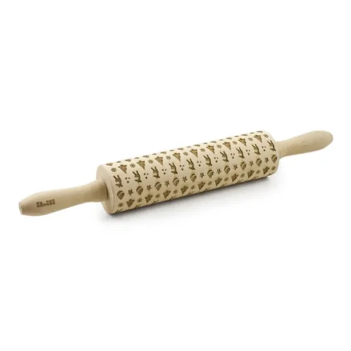 Rouleau empreintes en bois Noël