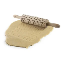 Rouleau empreintes en bois Noël