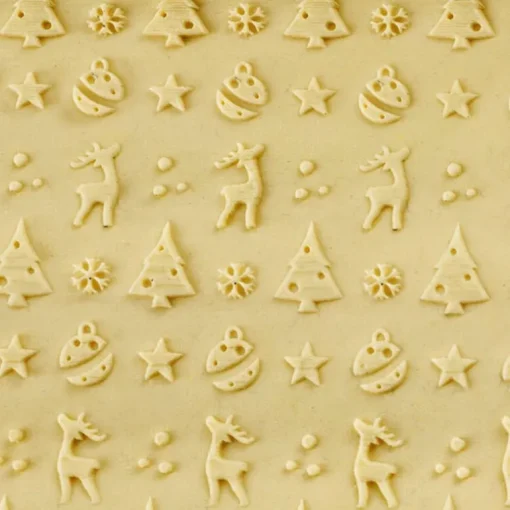 Rouleau empreintes en bois Noël