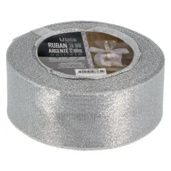 Ruban argenté pailleté 38 mm (22 m)