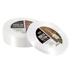 Ruban blanc satin (22 m)