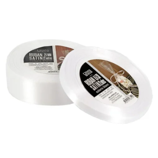 Ruban blanc satin (22 m)