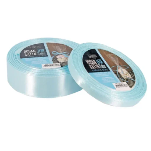 Ruban bleu satin (22 m)