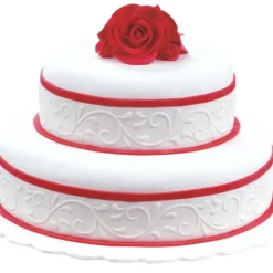 Ruban pâte à sucre blanc arabesques (1,25 m)