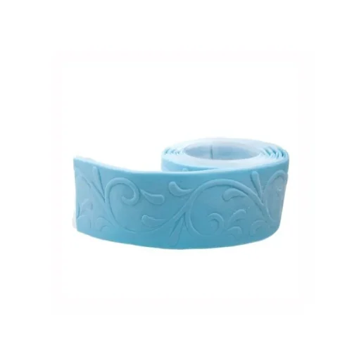 Ruban pâte à sucre bleu arabesques (1,25 m)