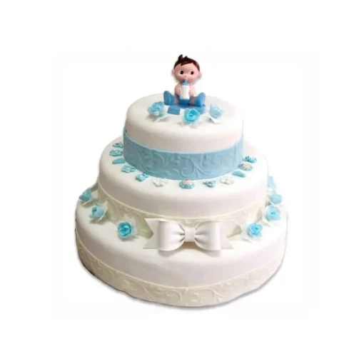 Ruban pâte à sucre bleu arabesques (1,25 m)