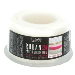 Ruban pâte à sucre coeurs h 5 cm (1,25 m)