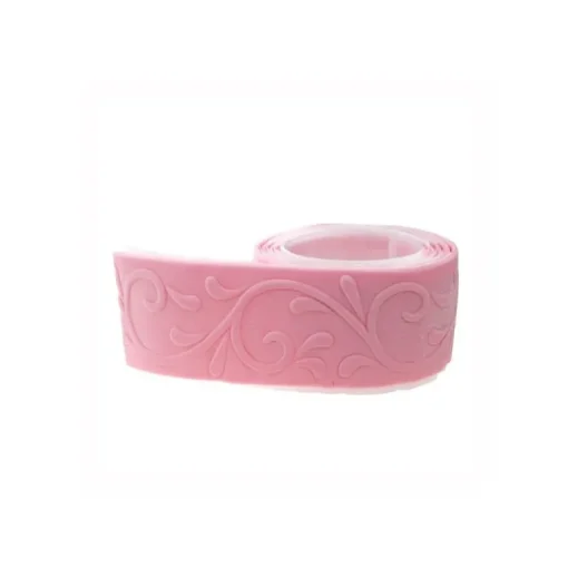 Ruban pâte à sucre rose arabesques (1,25 m)
