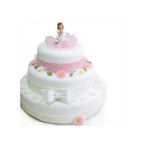 Ruban pâte à sucre rose arabesques (1,25 m)