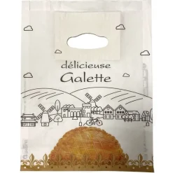 Sac à galette kraft blanchi (x100)