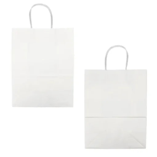 Sac en papier blanc - 25x12x33 cm