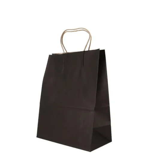 Sac en papier noir - 21x11x27 cm