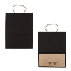 Sac en papier noir - 25x12x33 cm