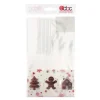 Sachets bonbons Pains d'épices + liens - 14 x 23 cm (x 10)