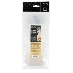 Sachets polypropylène 12 x 26cm fond carton + liens (x10)