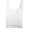 Sacs plastique bretelles blancs "Réutilisables" (x500)