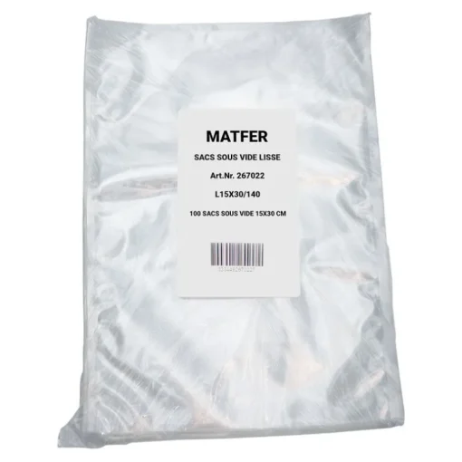 100 sacs sous-vide lisse 90 microns 30 x 40 cm