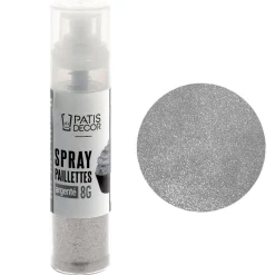 Spray de paillettes argenté - 8 g