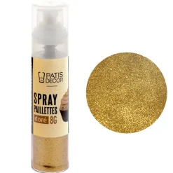 Spray de paillettes doré - 8 g