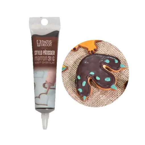 Stylo pâtissier marron goût chocolat