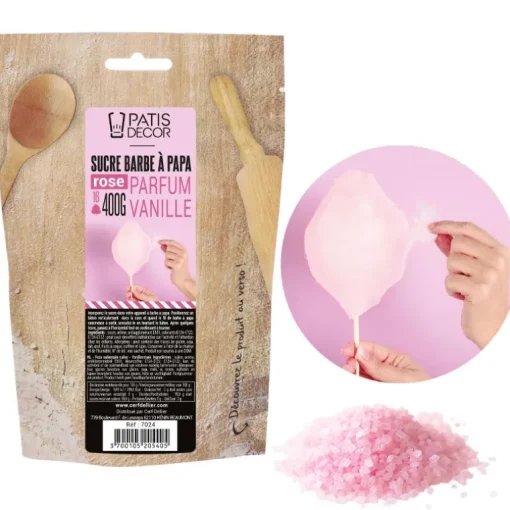 Sucre barbe à papa Vanille 400 g