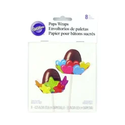 Support à cake pops coeurs étoiles Wilton (x8)