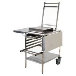 Table mobile inox pour guitare 71x61x85 cm