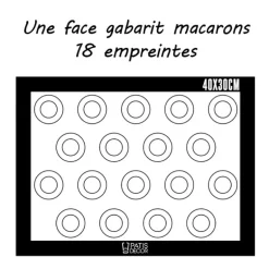 Tapis de cuisson silicone spécial macarons & éclairs 40 x 30 cm